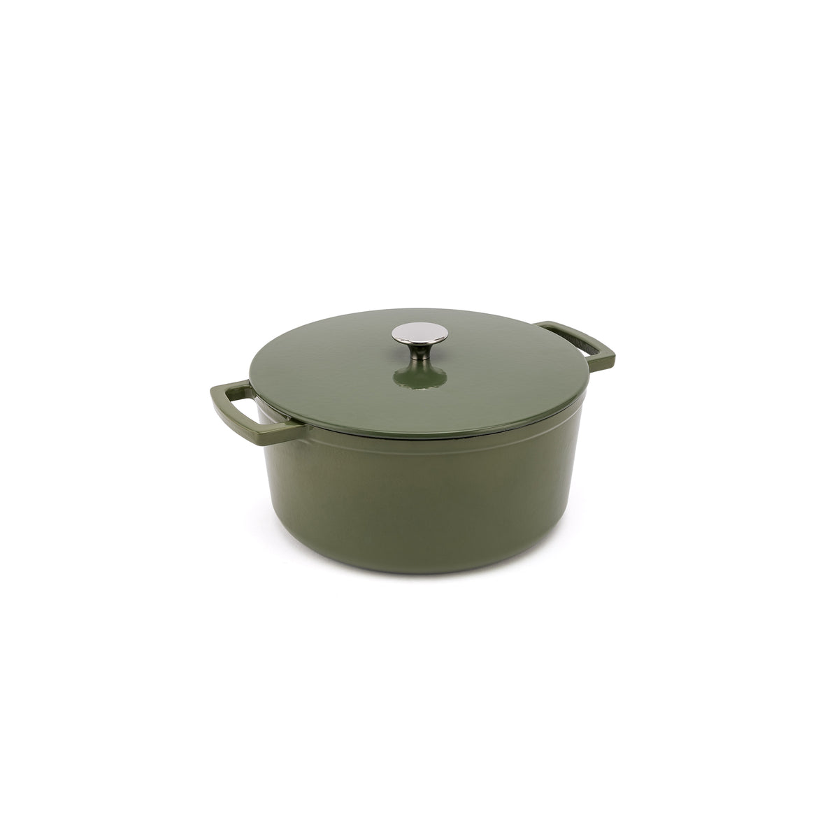 Smaltovaný litinový hrnec Ember 24 cm - olivově zelená