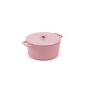 Zománcozott öntöttvas lábas Ember 24 cm rózsaszín