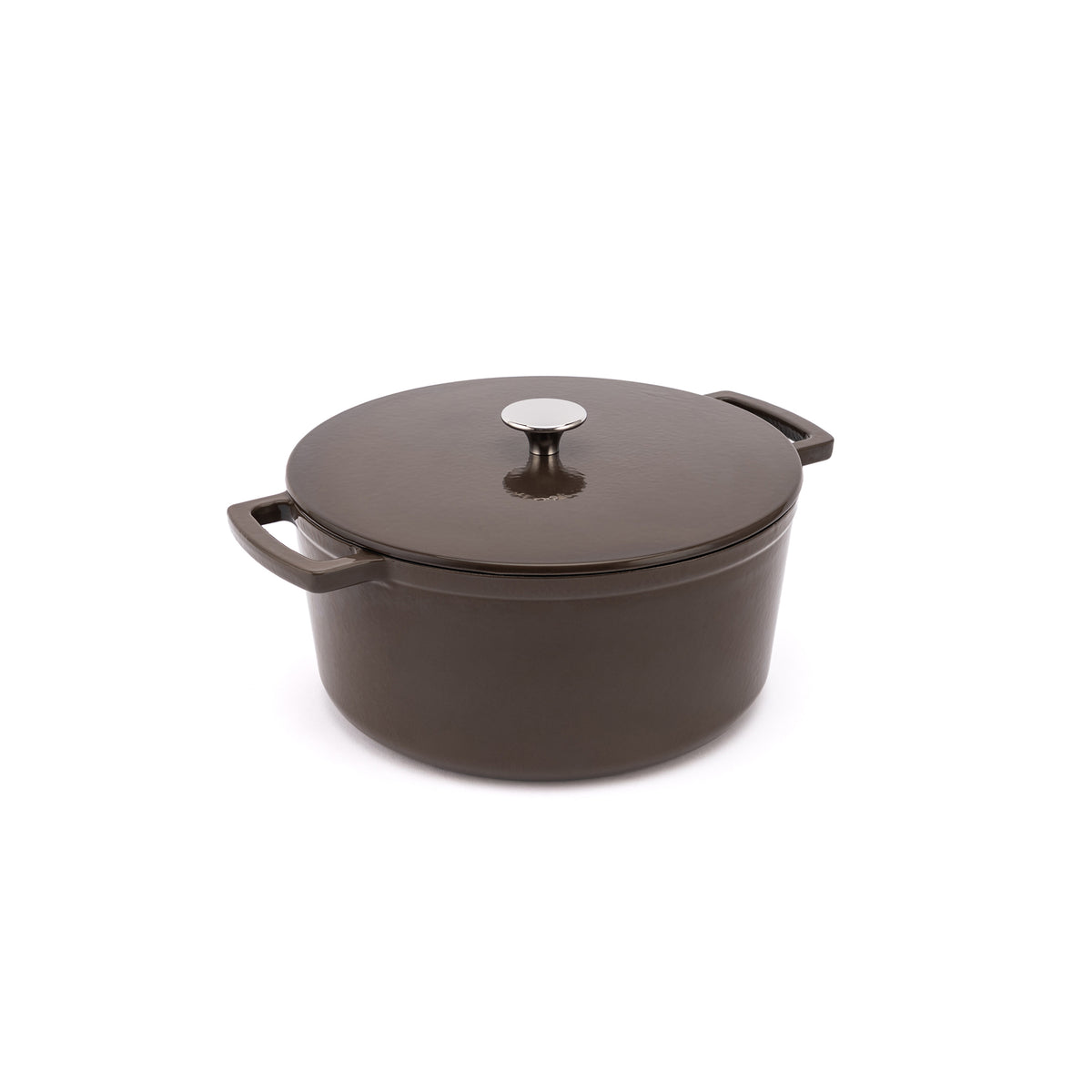 Smaltovaný litinový hrnec Ember 28 cm - hnědá