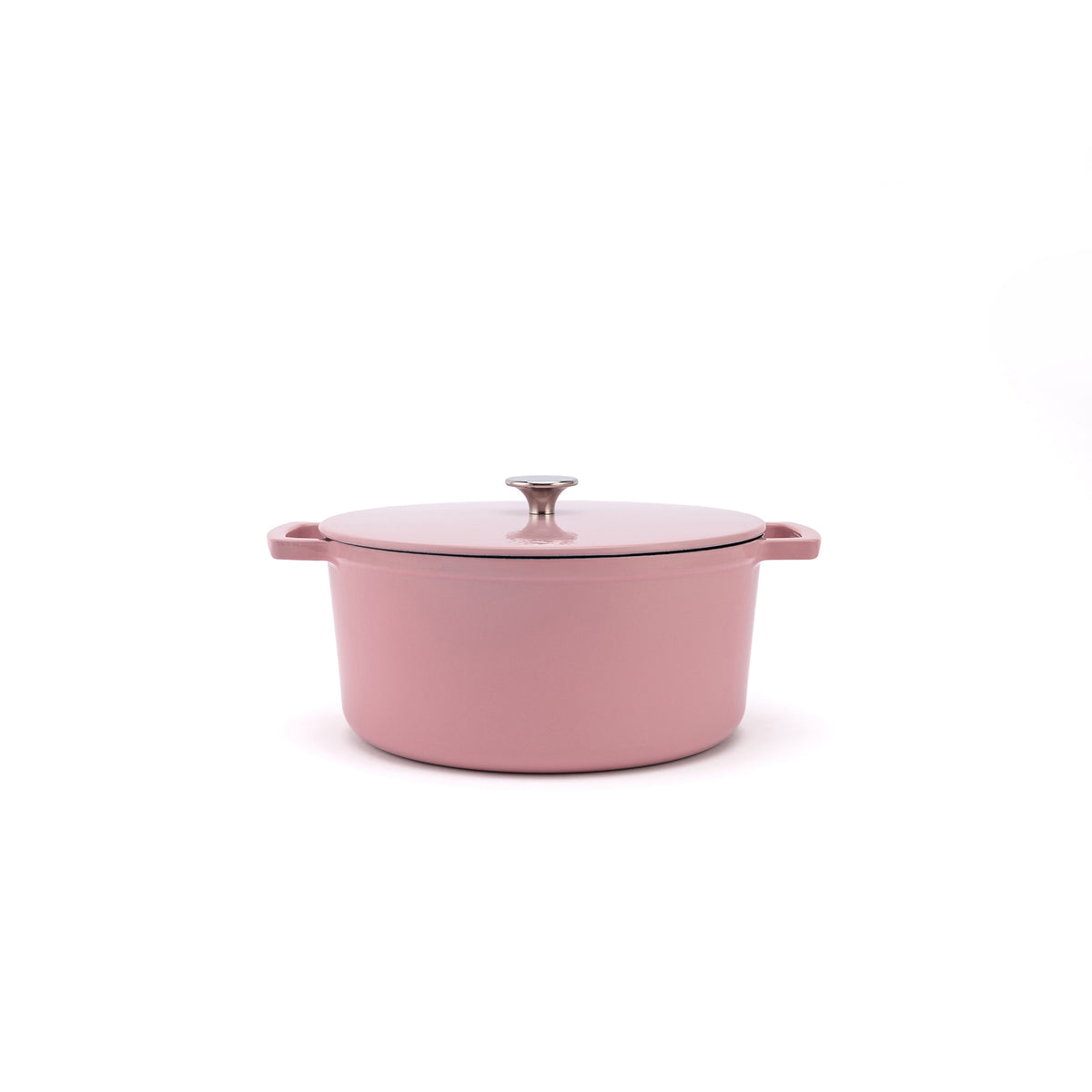 Ember zománcozott öntöttvas edény 28 cm, rózsaszín