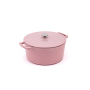 Ember zománcozott öntöttvas edény 28 cm, rózsaszín