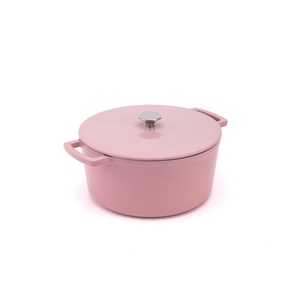 Ember zománcozott öntöttvas edény 28 cm, rózsaszín