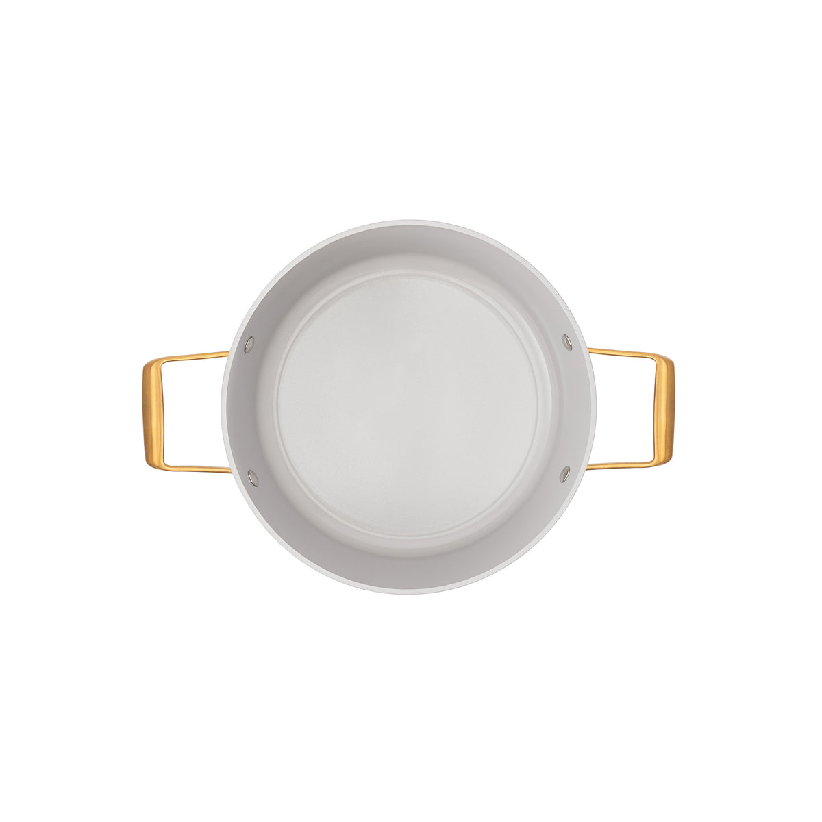 Tapadásmentes kerámia mély serpenyő Zen Ø 28 cm – krém-arany