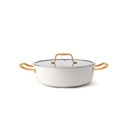 Tapadásmentes kerámia mély serpenyő Zen Ø 28 cm – krém-arany