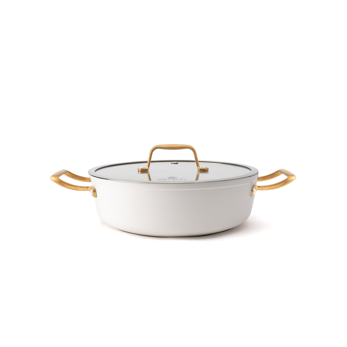 Tapadásmentes kerámia mély serpenyő Zen Ø 28 cm – krém-arany
