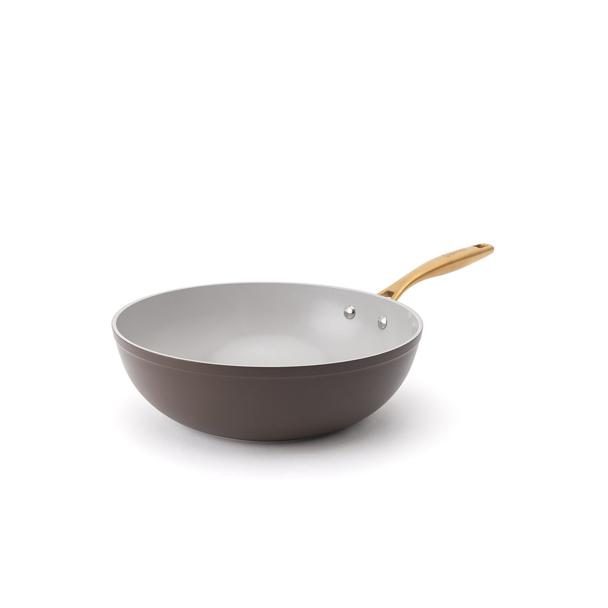 Tapadásmentes kerámia wokserpenyő Zen Ø 28 cm – barna-arany