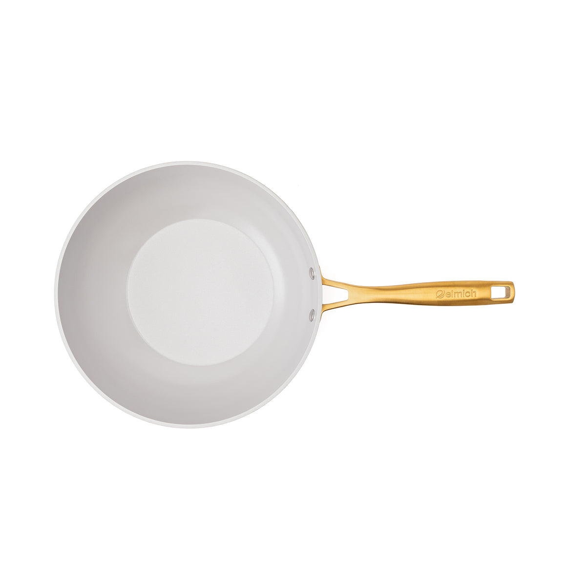 Tapadásmentes kerámia wokserpenyő Zen Ø 28 cm – barna-arany
