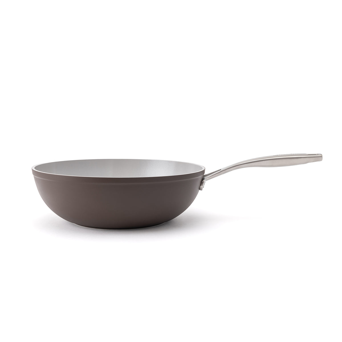 Tapadásmentes kerámia wok serpenyő Zen Ø 28 cm – barna