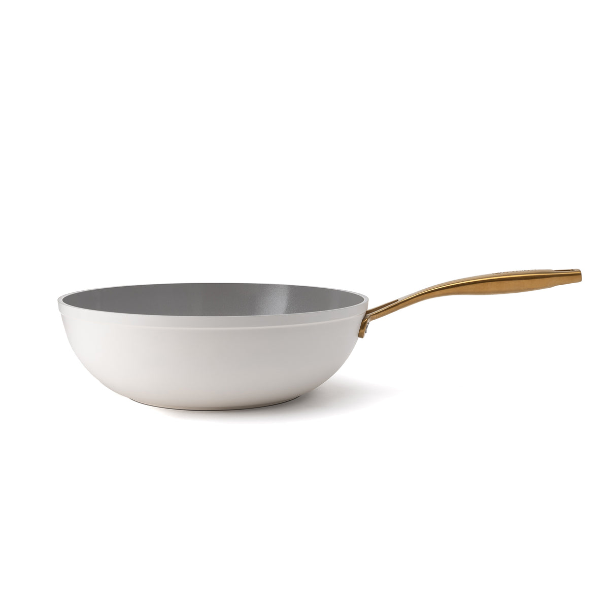Tapadásmentes kerámia wok serpenyő Zen Ø 28 cm – krém-arany