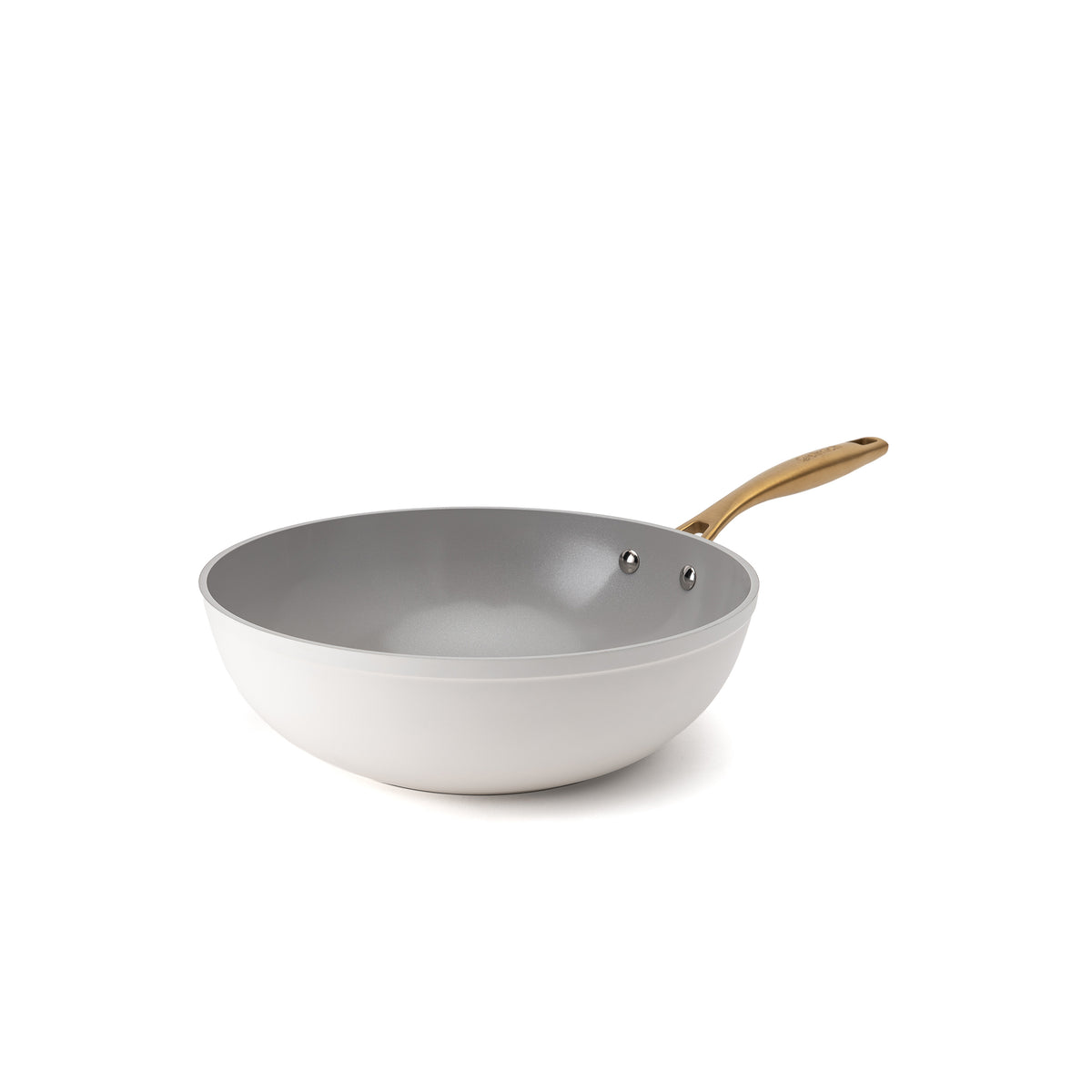 Tapadásmentes kerámia wok serpenyő Zen Ø 28 cm – krém-arany