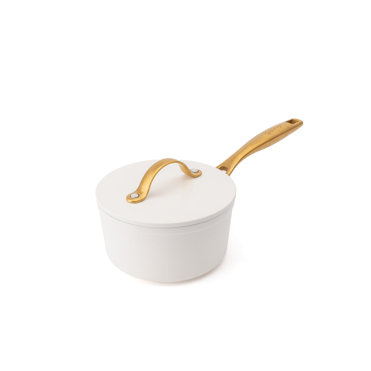Tapadásmentes kerámia nyeles lábas Zen Ø 16 cm – krémarany