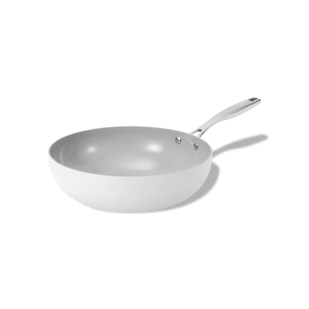 Wok pánev Vital s nepřilnavým keramickým povrchem Ø 28 cm krémově bílá 28 cm / Krémově bílá