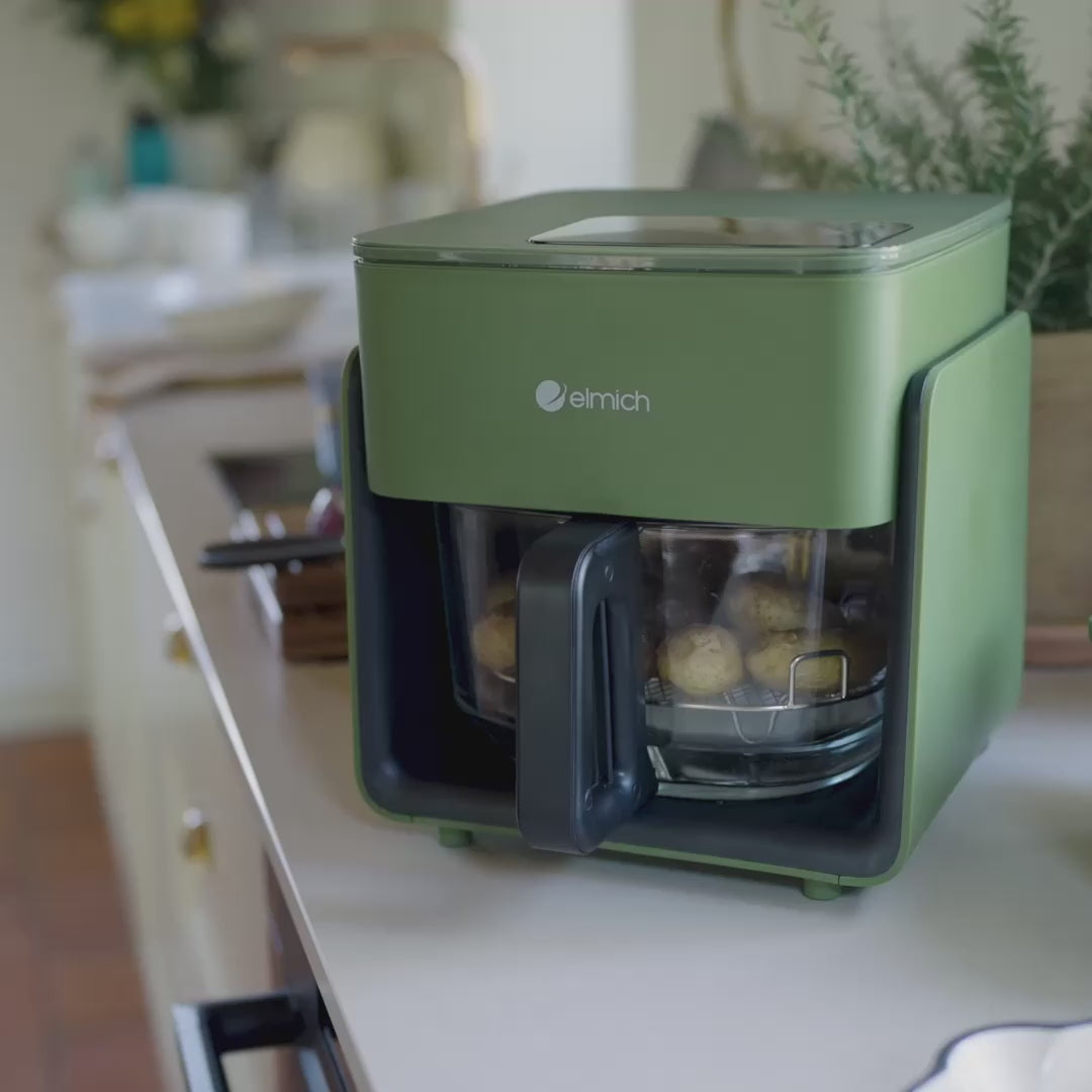 Videó betöltése: Üveg forrólevegős sütő – krémfehér
